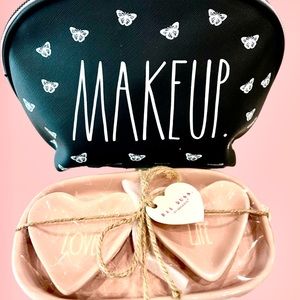 NWP 2 Pc Rae Dunn-Trinket Trays & Makeup Bag